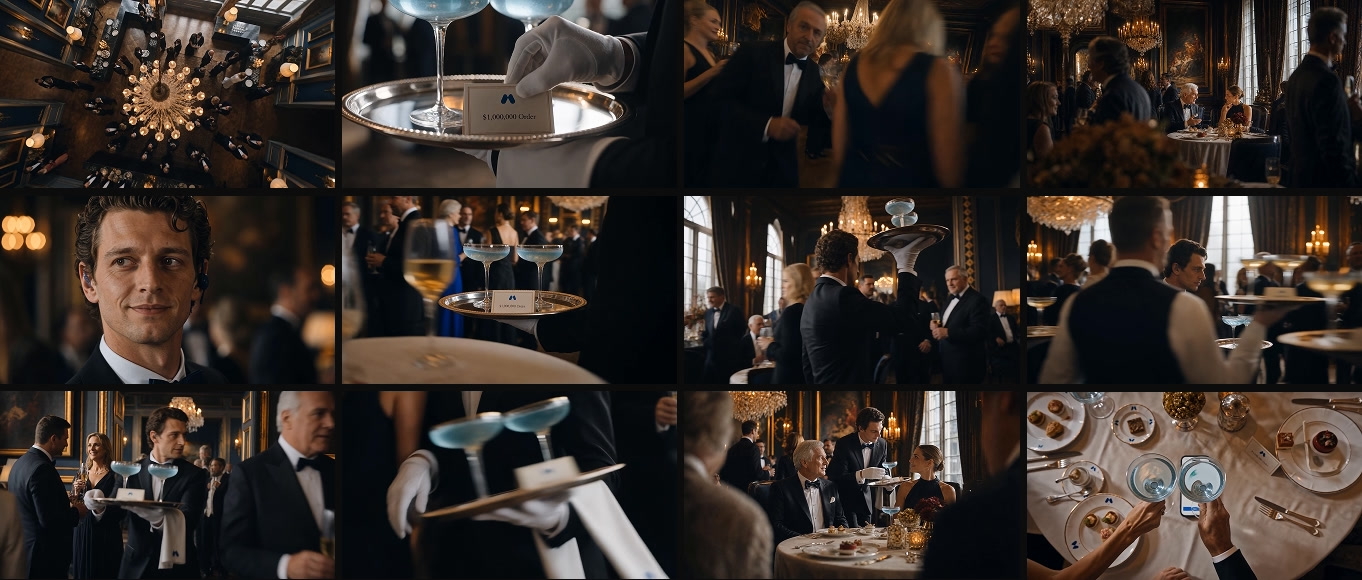 Storyboard — ballroom sequence