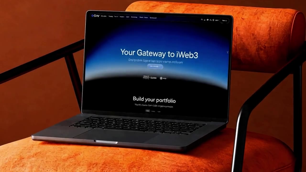Gate Web3 landing page on a laptop